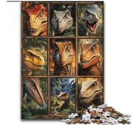 Jigsaw Puzzles for Adults 1000 Piece Tyrannosaurus Rex Collage 1000 Pieces Puzzle Gifts Relaxing Entertainment, Home Decor (size 26x38cm)