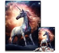 Jigsaw Puzzles for Adults 1000 Piece Unicorn In Nebula Wooden Jigsaw Puzzles for Adults Educational Toy for Teenagers Home Office Decor 1000 PCS(75x50cm)