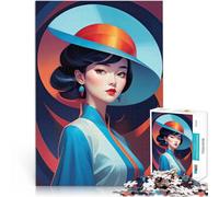 Jigsaw Puzzles for Adults 1000 Piece Unique Asian Lady Herausforderndes Spiel Angebot als Geschenk für die ganze Familie52x38cm
