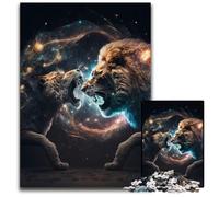 Jigsaw Puzzles for Adults, 1000 Piece Universal Lion Fury Challenging Puzzles Perfect for Halloween, Christmas, Birthday Gift 50x75CM/19.68x29.52inch