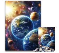Jigsaw Puzzles for Adults 1000 Piece Universe Earth Cardboard Jigsaw Puzzles Difficult And Challenge, Great Gifts And Toys for Age 14 26X38CM