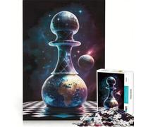 Jigsaw Puzzles for Adults 1000 Piece Universe of Chess Hands-on Game Fun Activities at Home Presents for Women 50x75cm