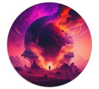 Jigsaw Puzzles for Adults, 1000 Piece Universe Planet Landscape Round Cardboard Jigsaw Puzzles for Adults Perfect for Teenagers & Family Fun, for Birthdays 1000pcs (67.5x67.5cm)
