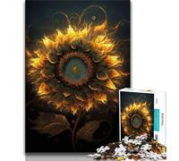 Jigsaw Puzzles for Adults 1000 Piece Universe Sunflower Puzzles for Adults,Challenging Game for Is Ideal As A Gift for The Whole Family (size 38x26cm)