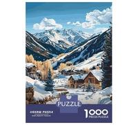 Jigsaw Puzzles for Adults 1000 Piece Vail Mountain Winter Scene Puzzles for Adults Relaxing Games A Work of Art Fun Activities at Home 38x26cm/1000pcs