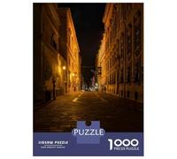 Jigsaw Puzzles for Adults 1000 Piece Valletta Night City Street Jigsaw for Adults Fun Games Wall Art Unique Birthday And Xmas Gifts 70x50cm/1000pcs