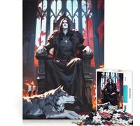 Jigsaw Puzzles for Adults 1000 Piece Vampire And His Wolf Hands-on Game Fun Activities at Home Presents for Women 38x26cm