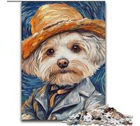 Jigsaw Puzzles for Adults 1000 Piece Van Gogh Dog Challenging Puzzles Christmas Halloween Mother's Day New Year Easter Gift size : 50x75cm