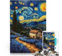 Jigsaw Puzzles for Adults 1000 Piece Van Gogh Landscape Made of cardboard for age 14 years and over Hands-on Game gifts for friends and family。size：26x38cm/10.24x14.96inch