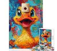 Jigsaw Puzzles for Adults 1000 Piece Vibrant Duck Art Puzzles for Adults Family Game Hand Speed Race Fun Activities at Home (Size 50x75cm)