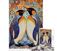 Jigsaw Puzzles for Adults 1000 Piece Vibrant Penguin Duo Puzzles for Adults Family Game Hand Speed Race Fun Activities at Home (Size 50x75cm)