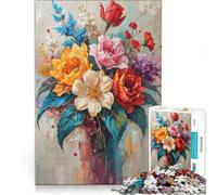 Jigsaw Puzzles for Adults 1000 Piece Vibrant Symphony of Blooms Hands-on Game Fun Activities at Home Presents for Women 38x52cm