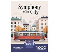 Jigsaw Puzzles for Adults 1000 Piece Vienna City Tram Adult Jigsaw Relax Games Difficult Challenge Fun Activities at Home 52x38cm/1000pcs
