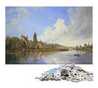 Jigsaw Puzzles for Adults 1000 Piece View of Frankfurt Jigsaw Puzzles for Adults Ideal for Lover Perfect Christmas New Year Valentine's Gift 1000 PCS(75x50cm)