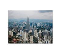 Jigsaw Puzzles for Adults 1000 Piece，View over Kuala Lumpur，Difficult Puzzle Perfect Educational Gift for Boys And Girls（50x70cm）-AT74