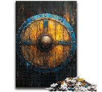 Jigsaw Puzzles for Adults 1000 Piece Viking Knight Shield Teenager Jigsaw,family Fun Games Is Ideal As A Gift for The Whole Family (50x75cm)