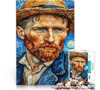 Jigsaw Puzzles for Adults 1000 Piece Vincent van Gogh Portrait Präzisionsschnitt Heimdekoration Spielzeug52x38cm