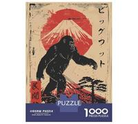 Jigsaw Puzzles for Adults 1000 Piece Vintage Bigfoot Japanese Teenager Puzzles Hands-on Game Home Decoration Christmas Birthday Gifts 52x38cm/1000pcs