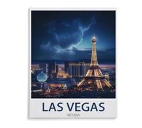 Jigsaw Puzzles for Adults 1000 Piece，Vintage Travel Poster Las Vegas Nevada，Classic Puzzle Teens Boys Girls Puzzles for DIY Intellective Educational Game, Gift Home Decor（50x70cm）-J13