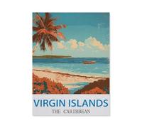 Jigsaw Puzzles for Adults 1000 Piece,Virgin Islands The Caribbean,Classic Puzzle Teens Boys Girls Puzzles for DIY Intellective Educational Game, Gift Home Decor(75x50cm)-CJ28