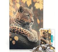 Jigsaw Puzzles for Adults 1000 Piece Warm Leopard in The Wild Hands-on Game Fun Activities at Home Presents for Women 38x52cm