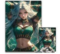 Jigsaw Puzzles for Adults 1000 Piece Warrior Cat Girl Challenging Puzzles Interactive Family Game Ideal Family Activity Game 1000 PCS(75x50cm)