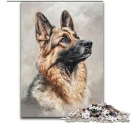Jigsaw Puzzles for Adults 1000 Piece Watercolor German Shepherd Puzzle Challenging Brain Teaser, Family Activity, Home Decor, 50X75CM