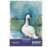Jigsaw Puzzles for Adults 1000 Piece Watercolor Goose Puzzle for Adults Brain Teaser Game Enhance Memory Fun at Home Activities, 38x26cm/1000pcs