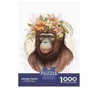 Jigsaw Puzzles for Adults 1000 Piece Watercolor Orangutan Art Adult Puzzles Anti-Stress Toys Improve Memory Challenging Game Gifts 70x50cm/1000pcs