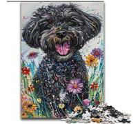 Jigsaw Puzzles for Adults 1000 Piece Watercolor Poodle, Family Entertainment Toys Is Ideal As Gifts for The Whole Family for 14+ (Size 50x75cm)