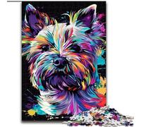 Jigsaw Puzzles for Adults 1000 Piece West Highland Terrier Challenging Puzzles Family Interaction & Fun Gift, Vibrant Abstract Design (Size 50x75 cm)