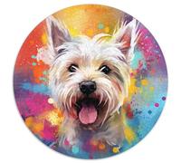 Jigsaw Puzzles for Adults 1000 Piece West Highland White Terrier 1000 Piece Jigsaw Interactive Family Game,DIY Home Decor,Challenging Brain Teaser Gift 67.5x67.5 cm
