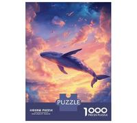 Jigsaw Puzzles for Adults 1000 Piece Whale in The Sky Puzzles for Adults Hands-on Game Stress Reliever Stress Reduction Gifts 38x26cm/1000pcs