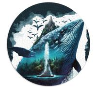 Jigsaw Puzzles for Adults 1000 Piece Whale in The Trees Cardboard Puzzles, Ideal for Office, Bedroom, Living Room Decor (67.5x67.5cm)