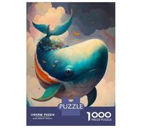 Jigsaw Puzzles for Adults 1000 Piece Whale Unnatural Puzzles for Adults Hands-on Game Stress Reliever Stress Reduction Gifts 70x50cm/1000pcs