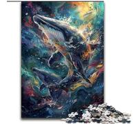 Jigsaw Puzzles for Adults 1000 Piece Whales in The Galaxy Jigsaw Puzzles Made of cardboard, for Parents, Lovers, Friends - Age 14+ 1000pcs(26x38cm)