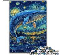 Jigsaw Puzzles for Adults 1000 Piece Whales in The Night Sky 1000 Piece Jigsaw Puzzles for Adults Family Game Night Challenging And Rewarding Visual Experience (size50x75cm)