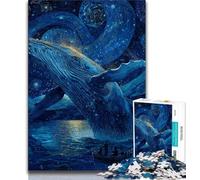 Jigsaw Puzzles for Adults 1000 Piece Whales in The Starry Sky Teenager Jigsaw,Challenging Game Toys Wall Decoration Unique Birthday And Xmas Gifts (size 75x50cm)