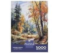 Jigsaw Puzzles for Adults 1000 Piece Whispering Autumn Stream Puzzles for Adults Relax Games Pattern Assembly Christmas Birthday Gifts 38x26cm/1000pcs