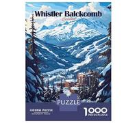 Jigsaw Puzzles for Adults 1000 Piece Whistler Blackcomb Ski Resort Puzzles for Adults Relaxing Games A Work of Art Fun Activities at Home 70x50cm/1000pcs