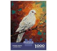 Jigsaw Puzzles for Adults 1000 Piece White Dove on Branch Oil Painting Puzzles for Adults Relaxing Games A Work of Art Fun Activities at Home 70x50cm/1000pcs