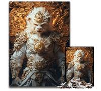 Jigsaw Puzzles for Adults 1000 Piece White Lion Warrior Challenging Puzzles Interactive Family Game DIY Home Decor Brain Teaser Gift 1000 PCS(38x26cm)