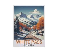Jigsaw Puzzles for Adults 1000 Piece，White Pass Ski Area，Educational Games Brain Challenge Jigsaw Puzzles for Adult Kids（38x26cm）-HA8