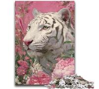 Jigsaw Puzzles for Adults 1000 Piece White Tiger 1000 Pieces for Adults,Artistic Wall Decor & Birthday Gift Idea for Friends, Home Office (38x26cm)
