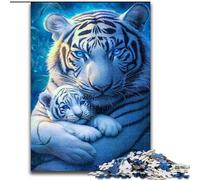 Jigsaw Puzzles for Adults 1000 Piece White Tiger, Elephant Toy Intellectual Game Birthday Present, Gifts, Wall Art for Ages 14+ (Size 50x75cm)