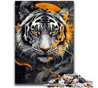 Jigsaw Puzzles for Adults 1000 Piece White Tiger Help The Brain Exercise Addictive Toys to Cultivate Patience Artists Collection, Fine Art 50x75cm
