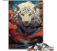 Jigsaw Puzzles for Adults 1000 Piece White Tiger Jigsaw Puzzle Made of cardboard,with Family Interactive Game, for Ages 14+ 1000pcs(26x38cm)