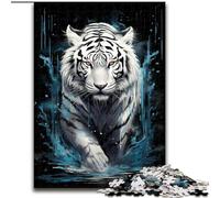 Jigsaw Puzzles for Adults, 1000 Piece White Tiger Jigsaw Puzzles Made of cardboard, Teenager Stress Reduction Cool Unique Gift for Family 1000pcs(26x38cm)