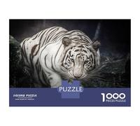 Jigsaw Puzzles for Adults 1000 Piece White Tiger Portrait Adult Puzzles Toy Wall Decor Wall Decoration Deal As Gifts for The Whole Family 52x38cm/1000pcs