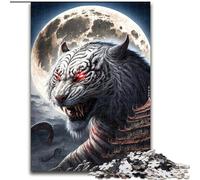 Jigsaw Puzzles for Adults, 1000 Piece White Tiger Puzzles for Adults for Home Decor, Family Fun, Ages 14+ (Size 26x38cm)